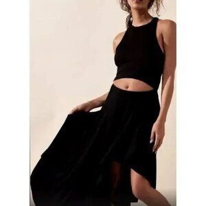 NEW FREE PEOPLE BEACH FREE-EST COLLECTION BETHANY BLACK CUTOUT MIDI DRESS SZ XL